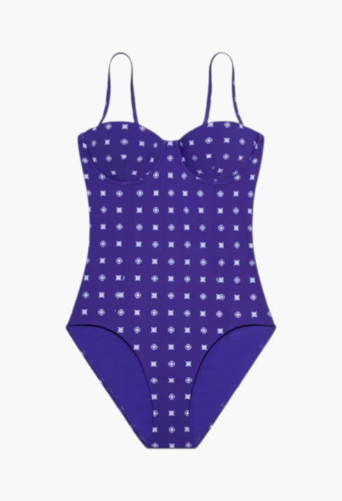 Ballpoint Ink Nothing Ditsy - Balconette Swimsuit - GLAM MODA